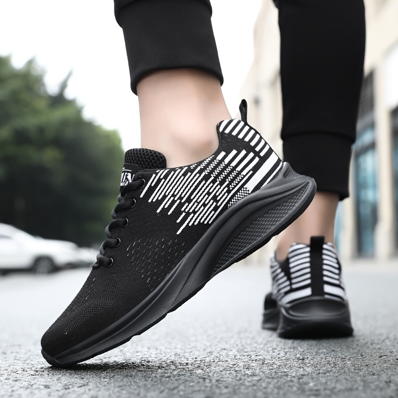 Men s Solid Woven Knit Breathable Running Shoes Comfy Non details 11