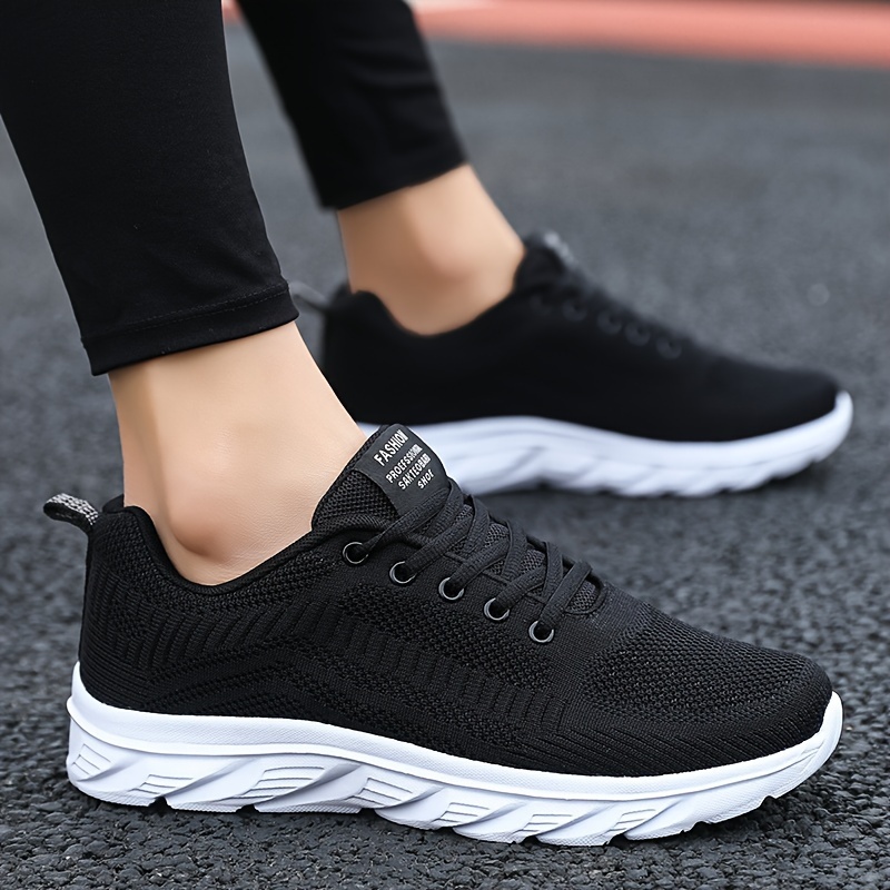 Men s Trendy Woven Knit Breathable Running Shoes Comfy Non details 0