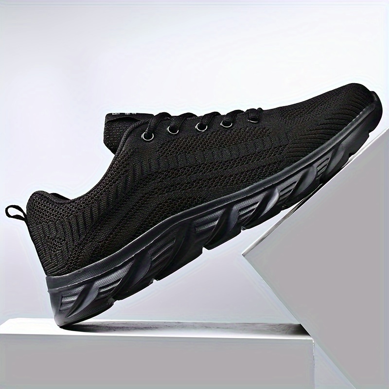 Men s Trendy Woven Knit Breathable Running Shoes Comfy Non details 1