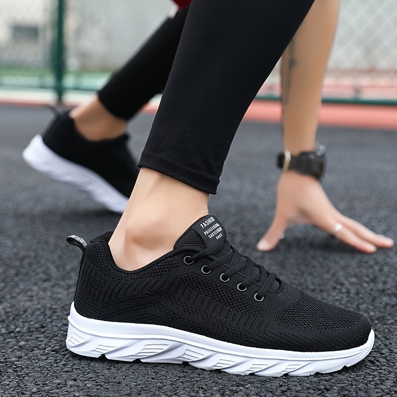 Men s Trendy Woven Knit Breathable Running Shoes Comfy Non details 7