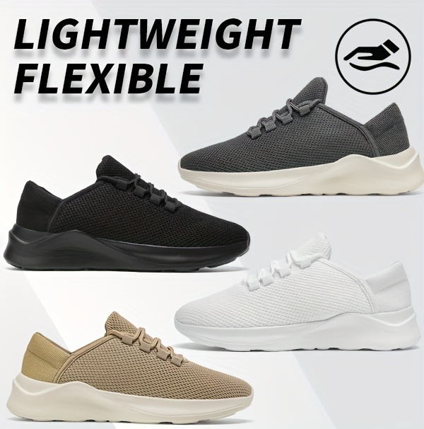 Mens Athletic Sneakers Breathable Mesh Running Shoes Lightweight Outdoor Sports Footwear Casual Walking Shoes Non Slip Sole Available In Black And Tan Shop On Temu And start Saving Temu details 0