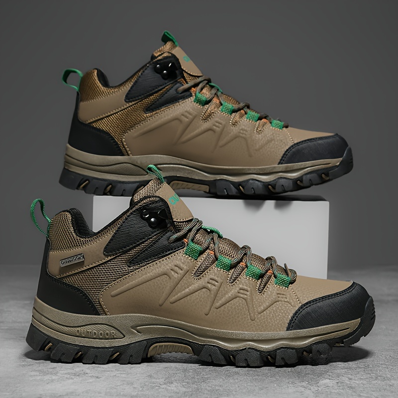 Mens Trendy Durable Hiking Boots Comfy Non Slip Lace Up Casual Shoes For Mens Outdoor Activities Sports & Outdoors Temu details 11