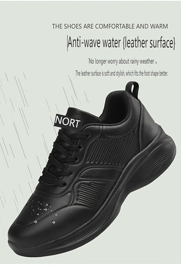 black comfort sneakers women s waterproof anti fatigue soft details 1