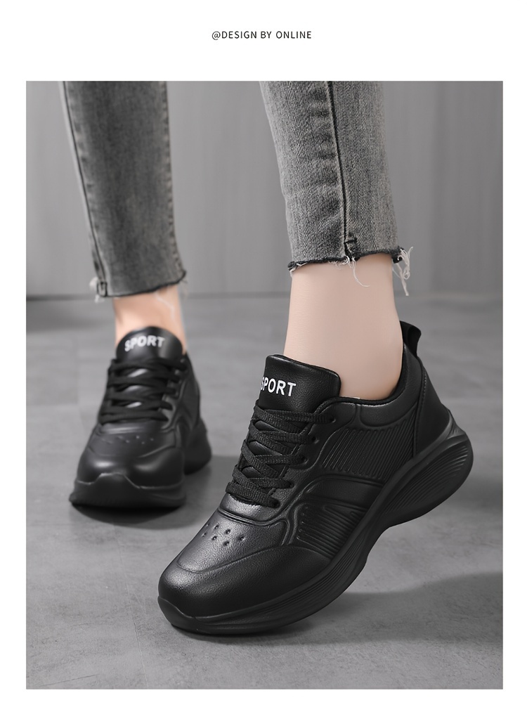 black comfort sneakers women s waterproof anti fatigue soft details 7