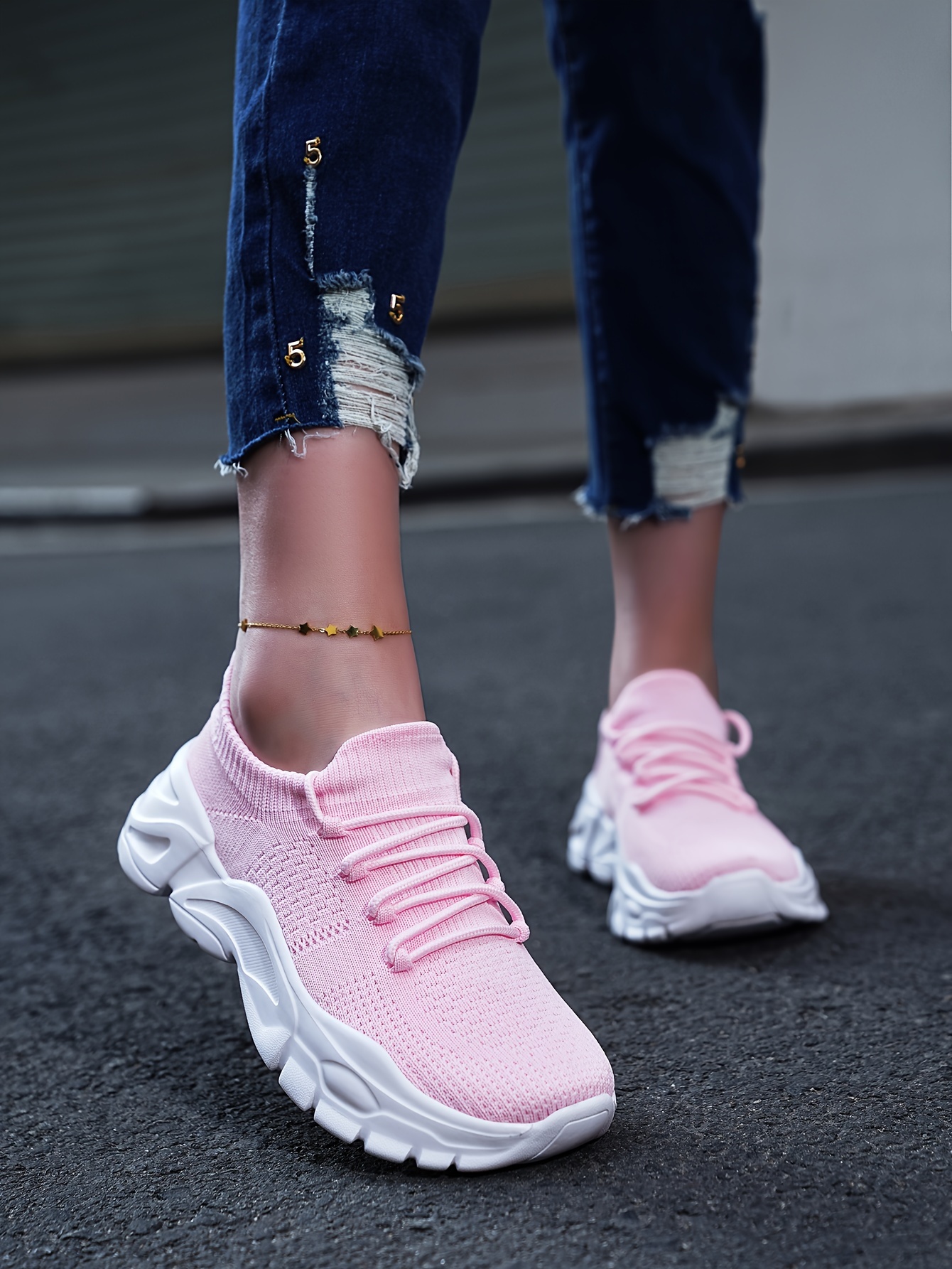 fashion lightweight sneakers women s comfortable thick sole details 2