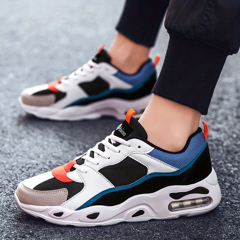 breathable womens air cushion running shoes with color block design and lace up closure perfect for casual wear and tennis details 3