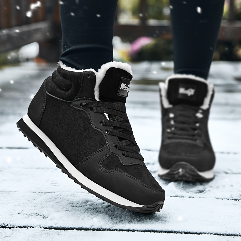 Mens Casual Snow Boots Fuzz Lined Anti Skid Lace Up Warm Shoes With Suede Uppers For Outdoor Winter Shop Now For Limitedtime Deals Temu details 6