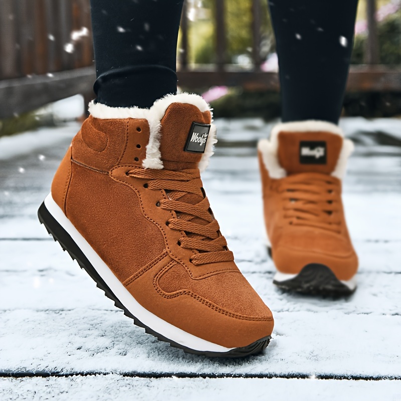 Mens Casual Snow Boots Fuzz Lined Anti Skid Lace Up Warm Shoes With Suede Uppers For Outdoor Winter Shop Now For Limitedtime Deals Temu details 7