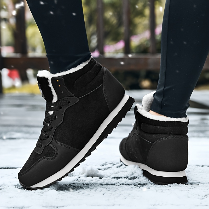 Mens Casual Snow Boots Fuzz Lined Anti Skid Lace Up Warm Shoes With Suede Uppers For Outdoor Winter Shop Now For Limitedtime Deals Temu details 8