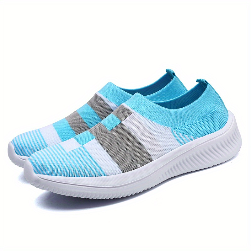 walking shoes women s color block stitching breathable knit details 37