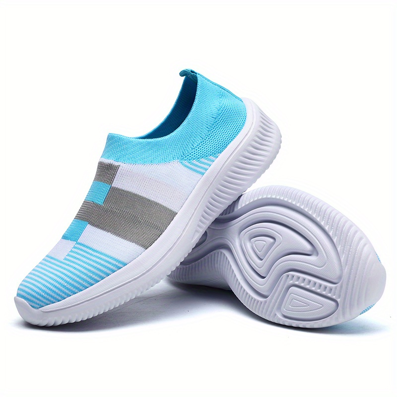 walking shoes women s color block stitching breathable knit details 38