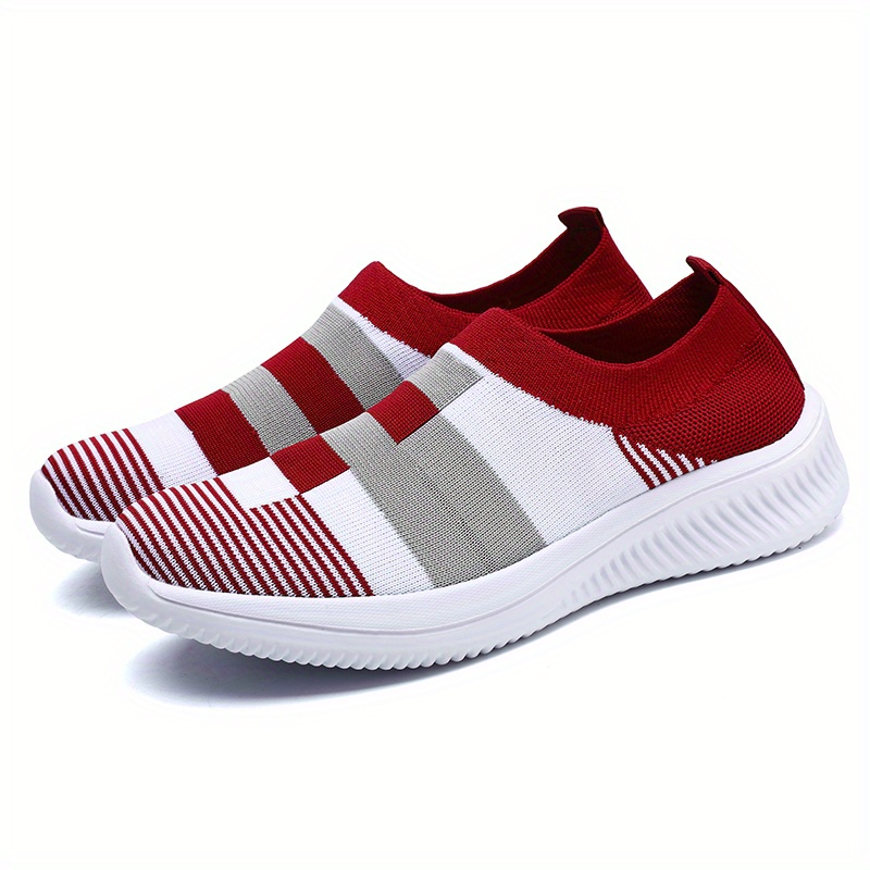 walking shoes women s color block stitching breathable knit details 39