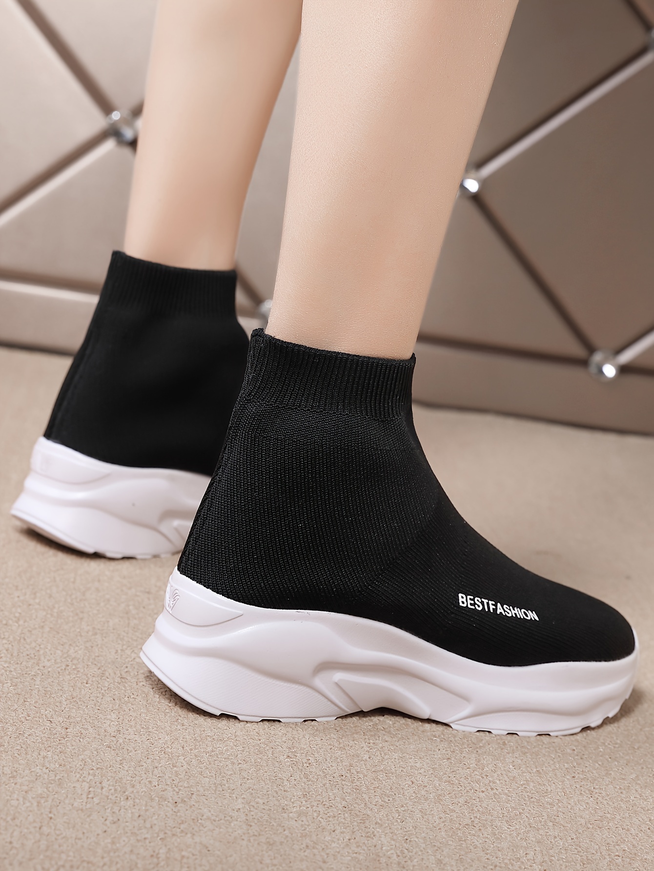 sock sneakers women s leisure mesh breathable fashion details 1