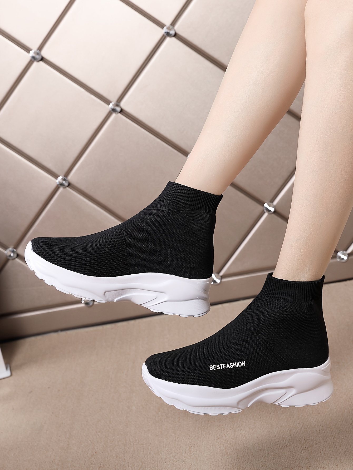 sock sneakers women s leisure mesh breathable fashion details 2