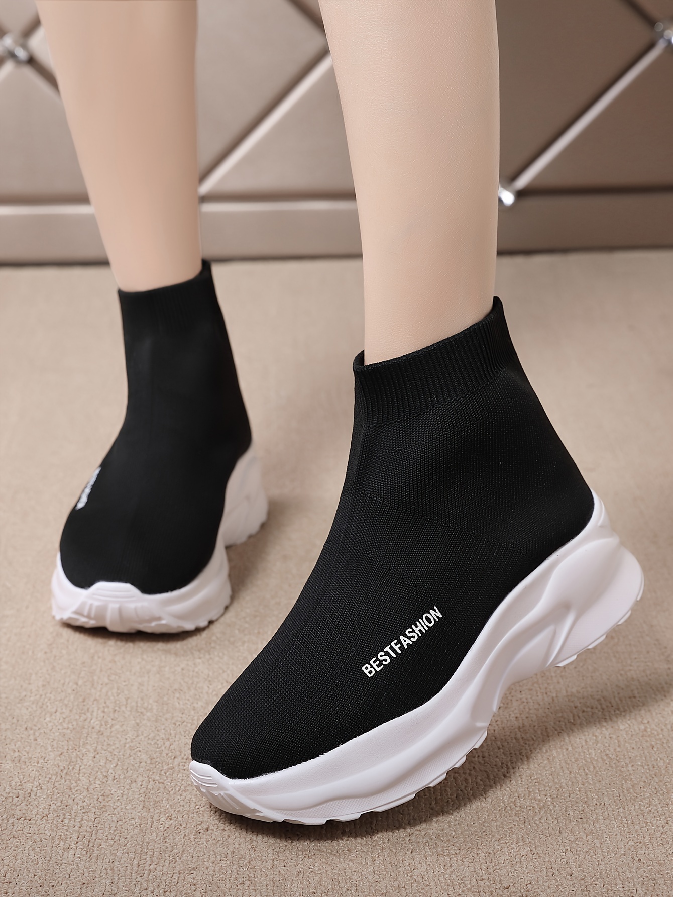 sock sneakers women s leisure mesh breathable fashion details 4