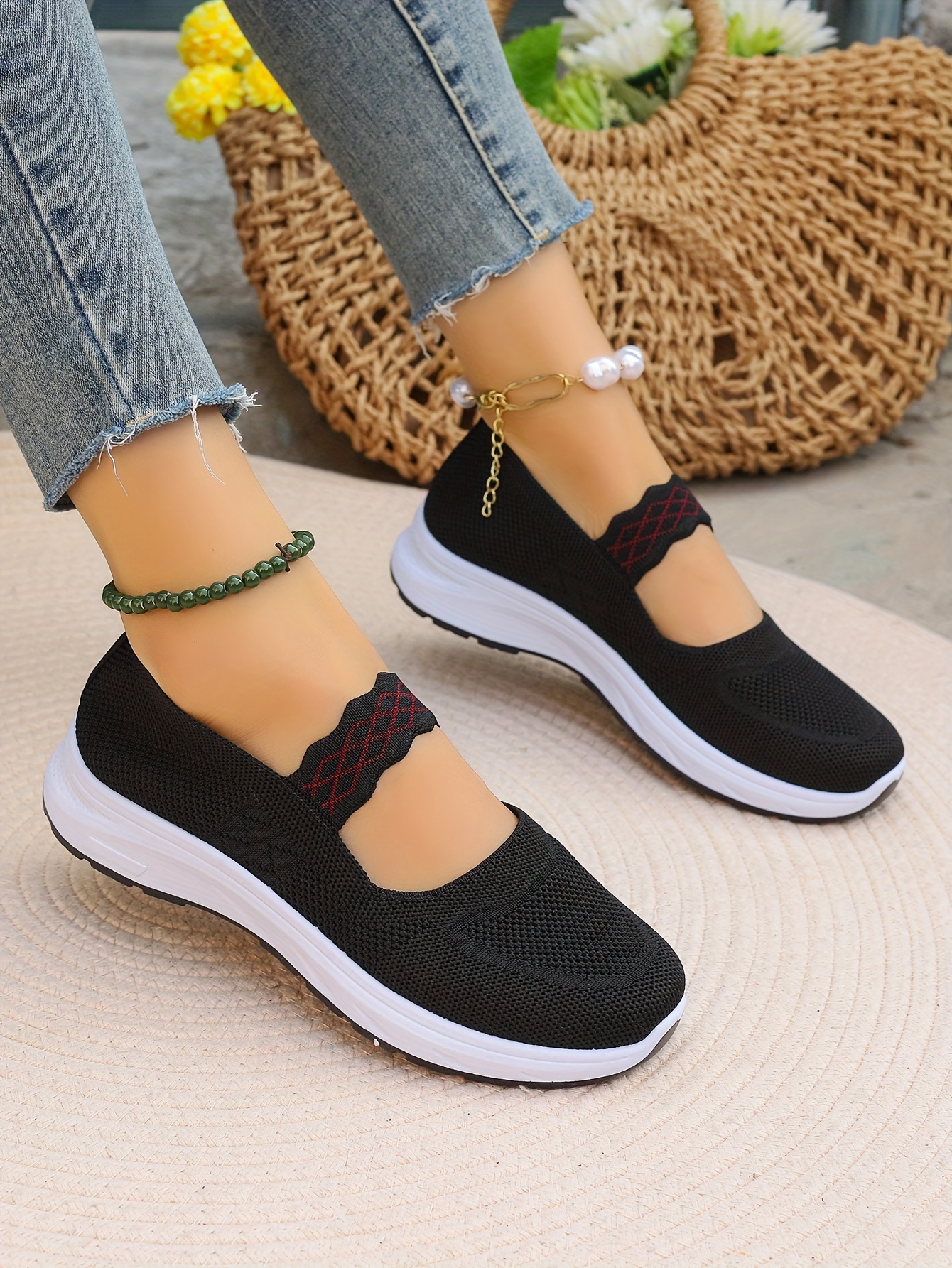 running shoes trendy solid color soft sole outdoor flying details 0